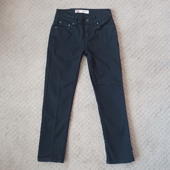 Levi's Boys' 502 Regular Taper Fit Performance Jeans - Black (10 Regular) - Picture 3 of 7